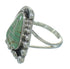 Silver Turquoise Inlay Flower Southwest Ring Size 5 AX89155